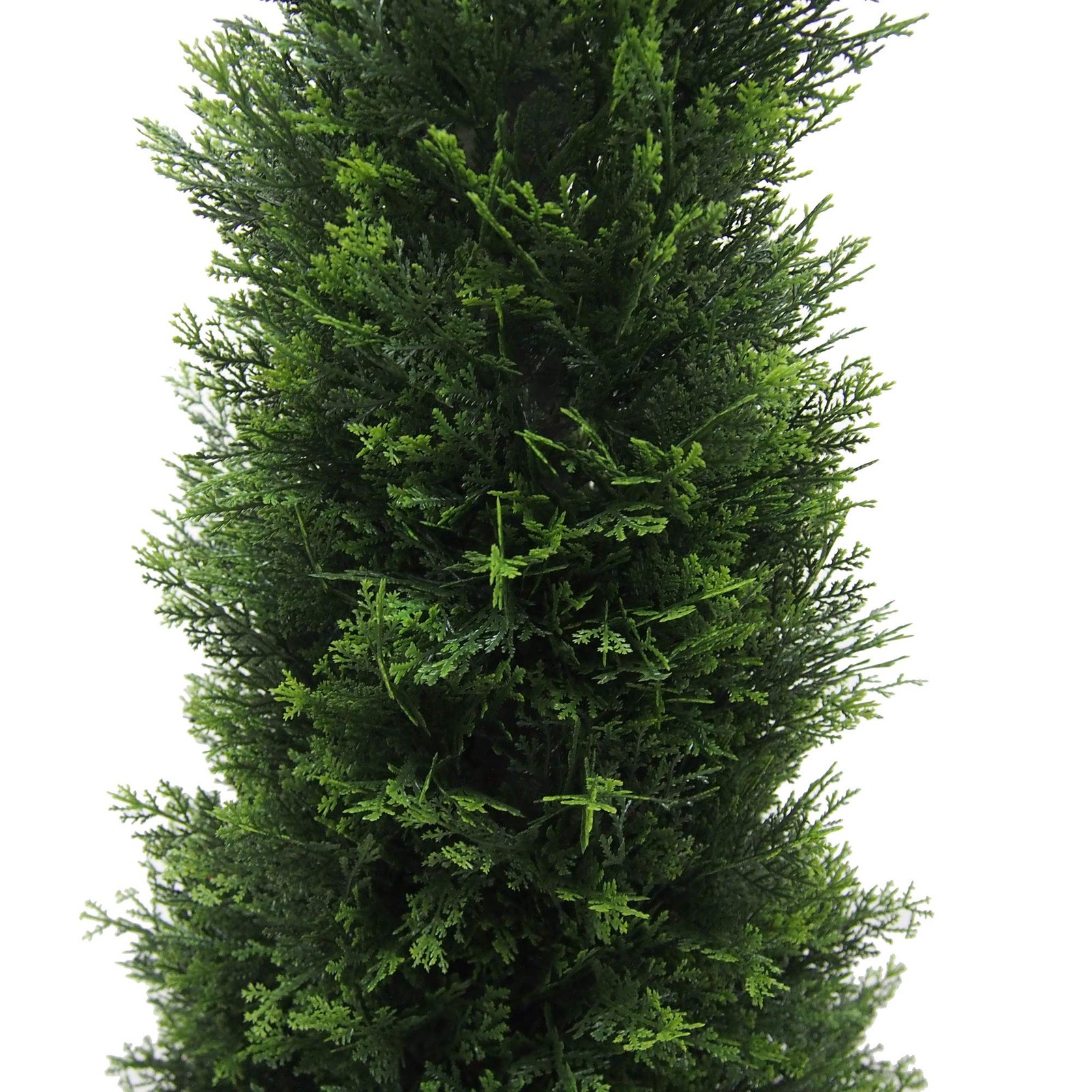 Pemberly Row 4′ Contemporary Plastic Artificial Potted Cedar Tree in Green