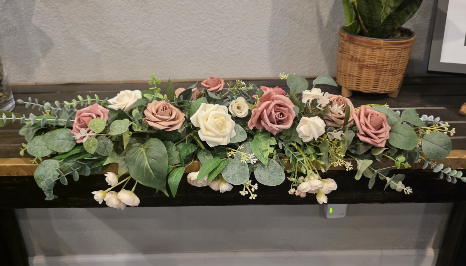 Floral Arrangements Dusty Rose/ Cream Set Of 3