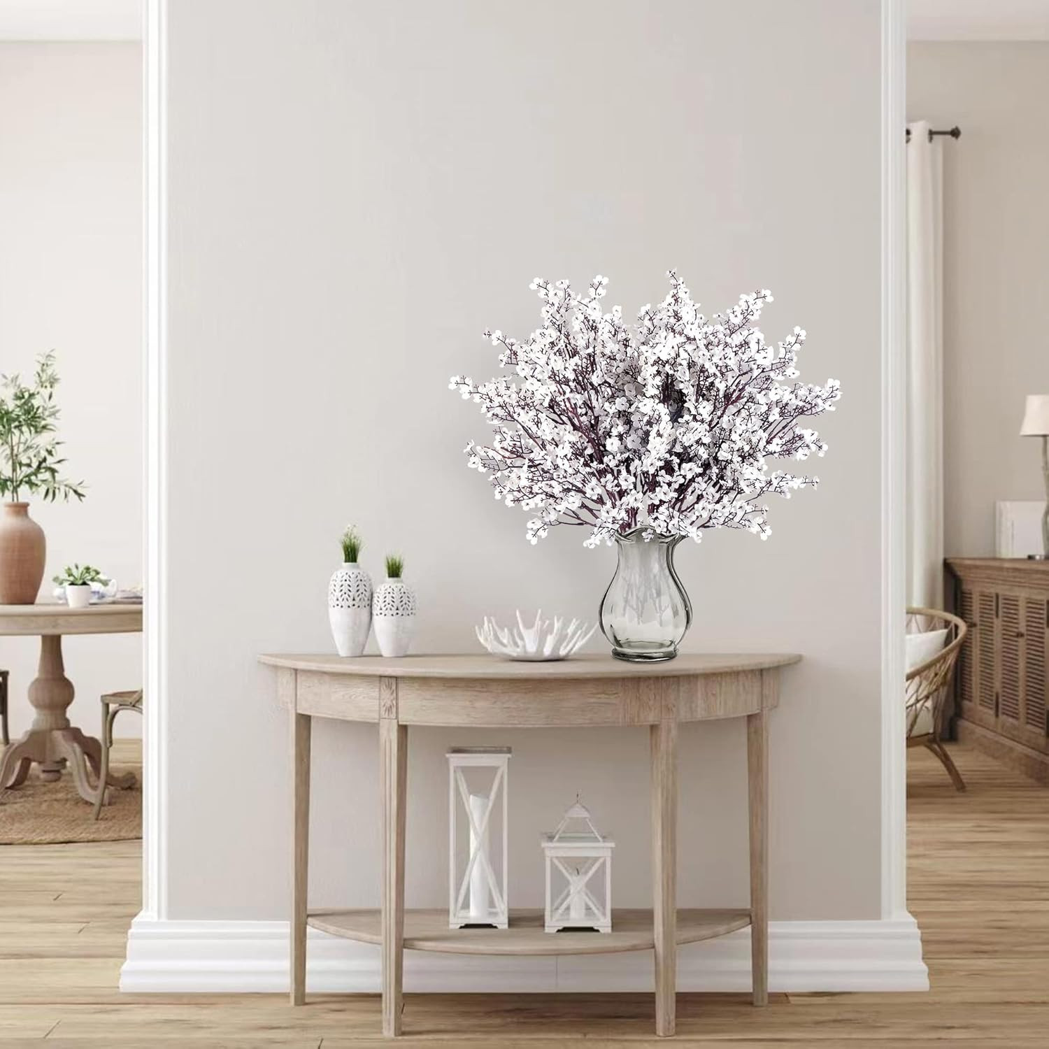 6 Pcs Babys Breath Artificial Flowers Gypsophila Bouquets Bulk Real Touch Fake S