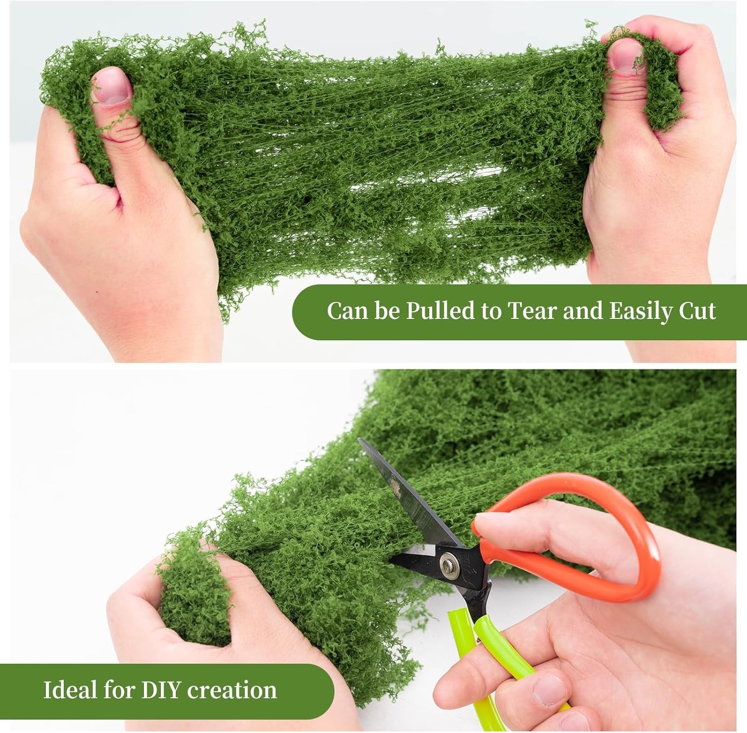 Odorless Green Moss for Creative DIY Projects – Indoor/Outdoor Use – 3.5oz