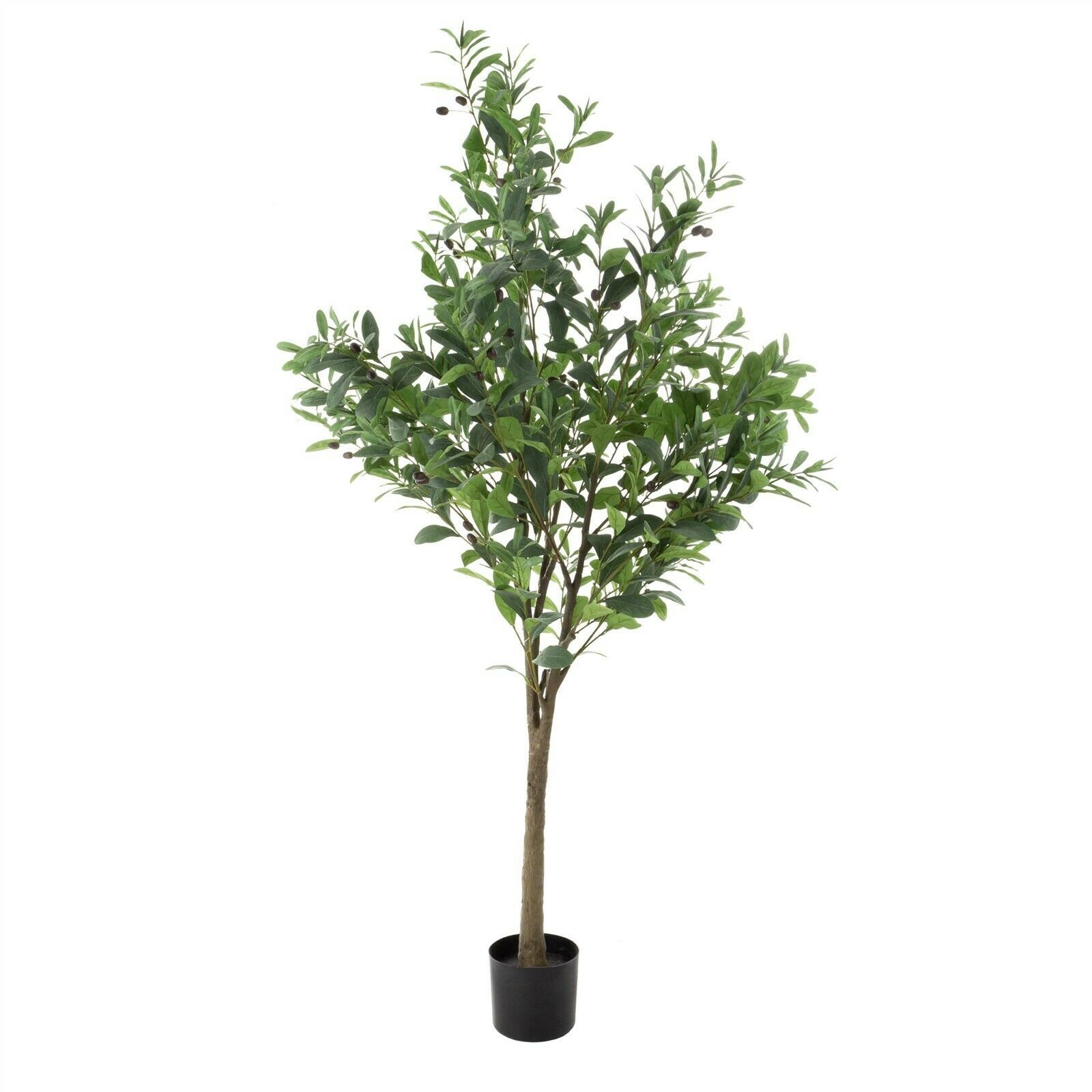 Artificial Olive Tree 6-Foot Potted Faux Plant with Fruit for Home Office Decor