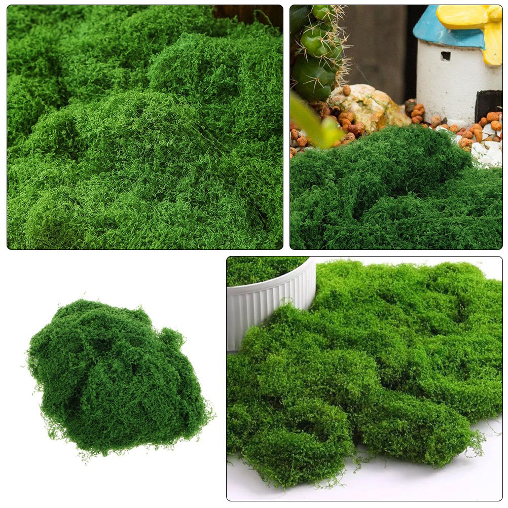 Artificial Faux Moss for Crafts Indoor Landscape Decorations Grass Turf Lawn