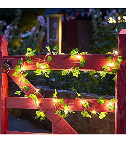 41 Feet Solar String Lights With Waterproof Led Outdoor Decor Artificial Ivy Vin