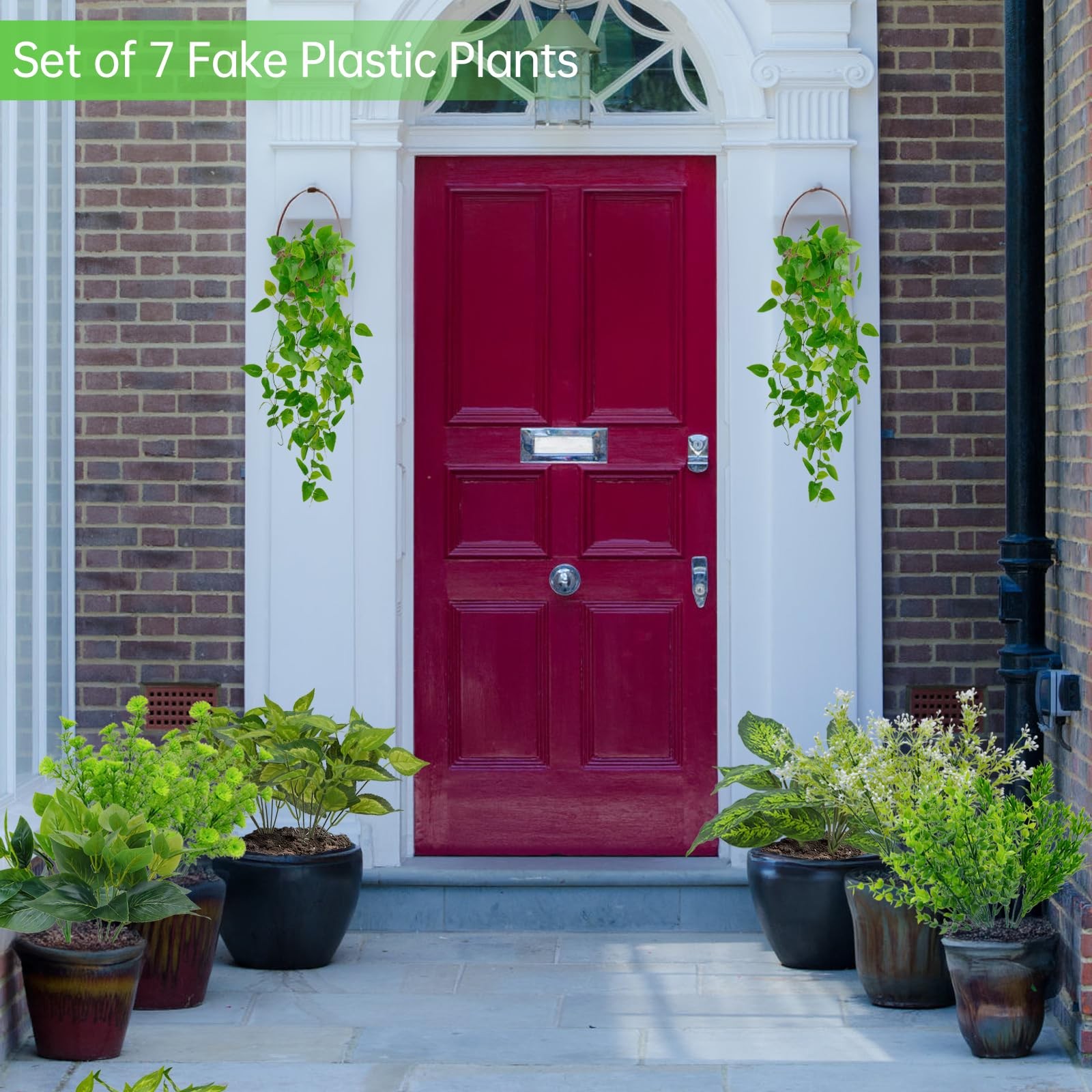 16 Bundles Artificial Plants Outdoor Realistic Outdoor Greenery UV Resistant …
