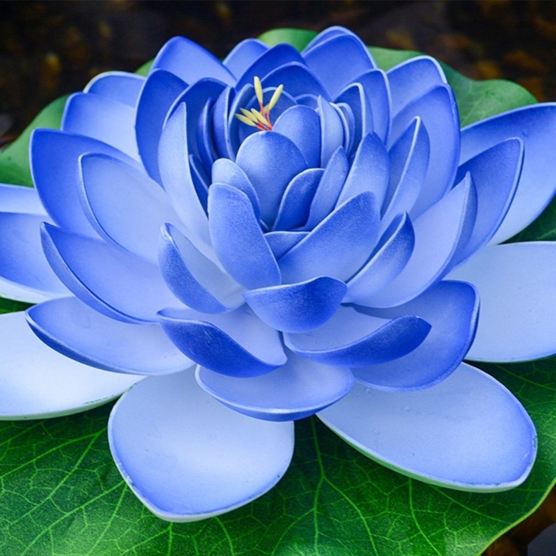Realistic Water Lilies Flower Portable Flower for Indoor Outdoors Pond Decors