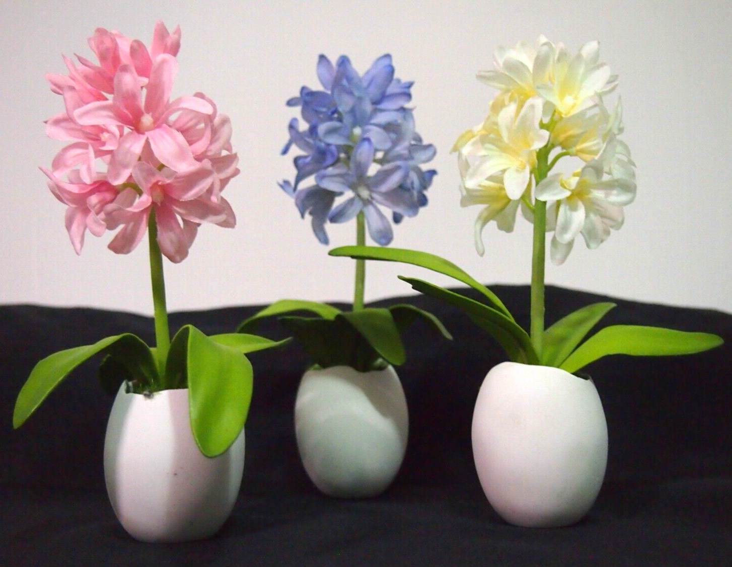 Martha Stewart/Grandin Road Set Of 3 Hyacinth Eggs For Easter/Spring Decorating