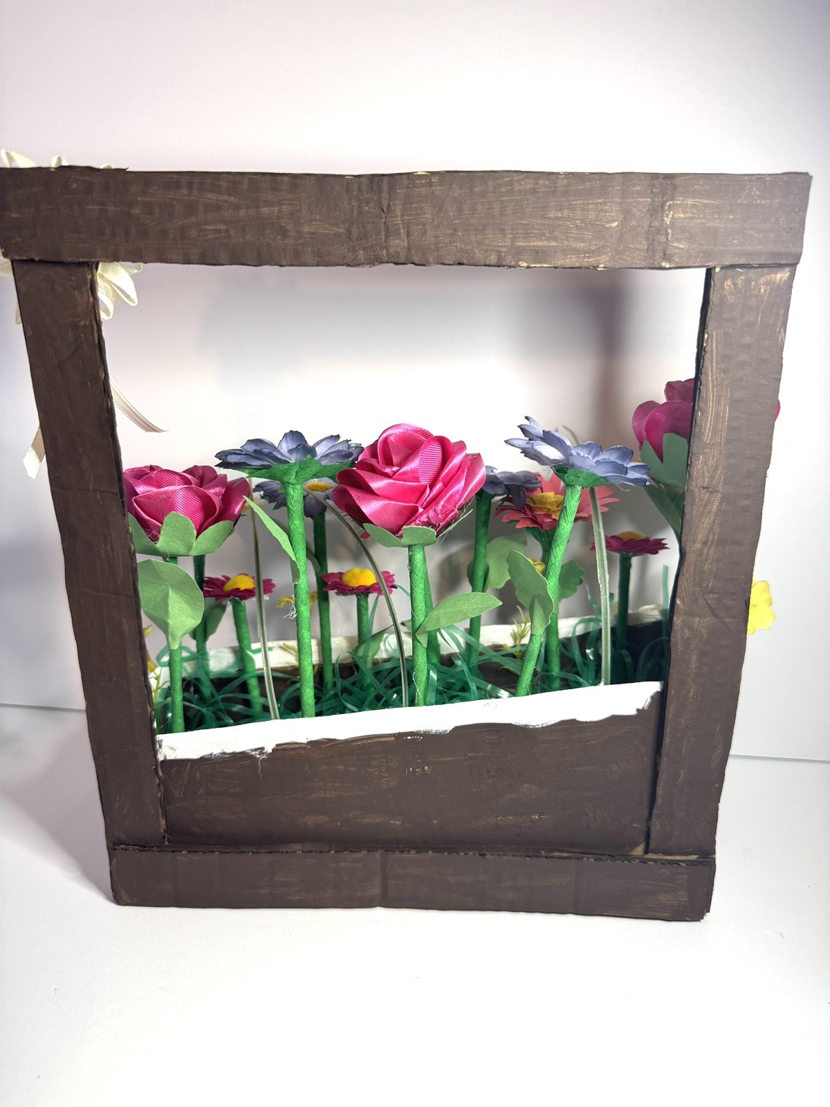 Handmade Floral Flower Basket Arrangement Centerpiece Home Decor Unique Gift