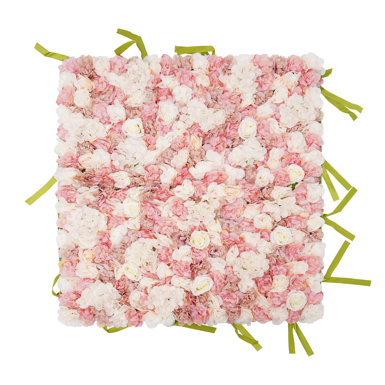 Artificial Flower Wall Panel Silk Fabric Floral Square Backdrop Wedding Decor