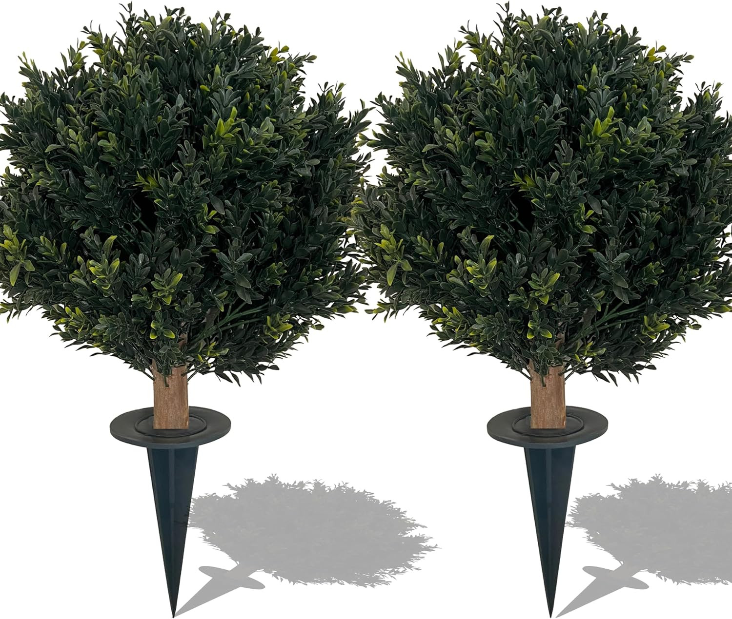 27″ UV Resistant Artificial Boxwood Ball Bush – 2 Pack for Indoor/Outdoor Use