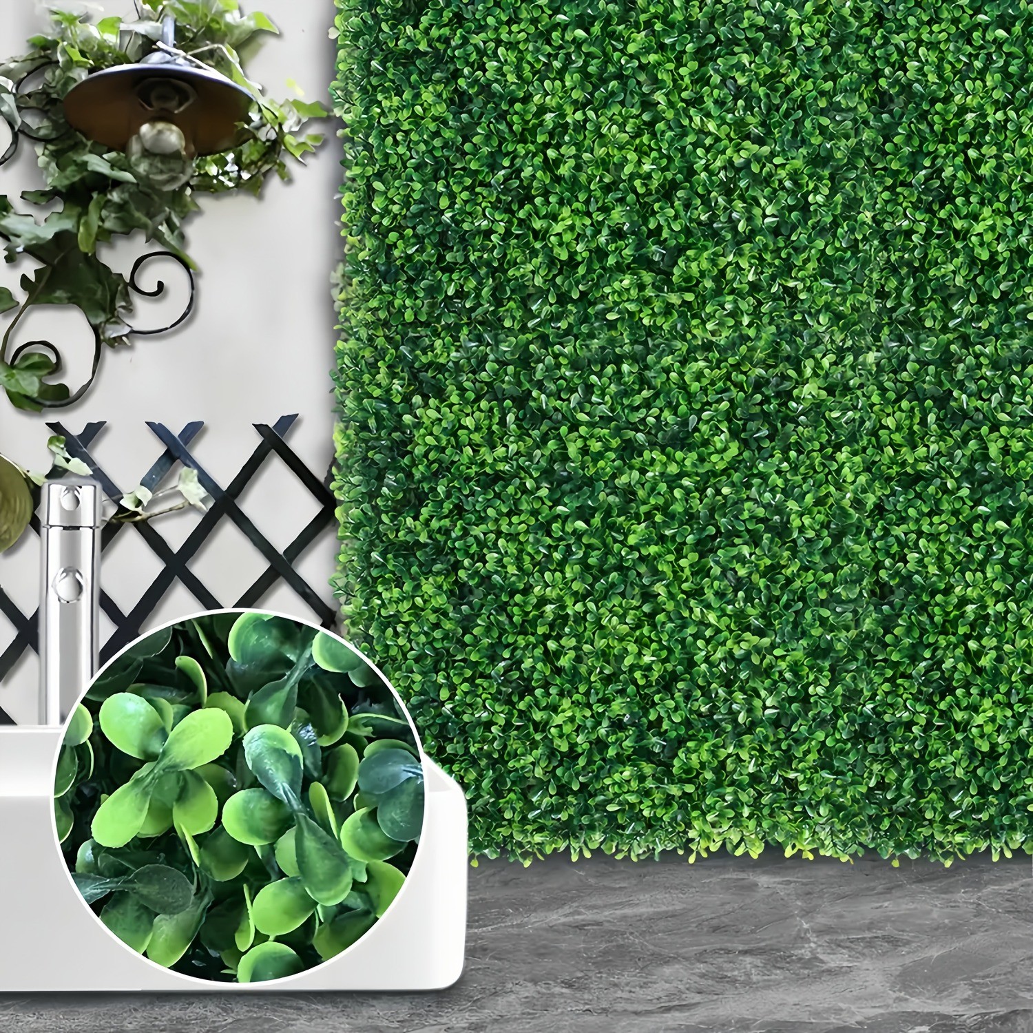 47.24″x23.62″ Faux Boxwood Panels 3Pcs Outdoor Garden Wall Decoration