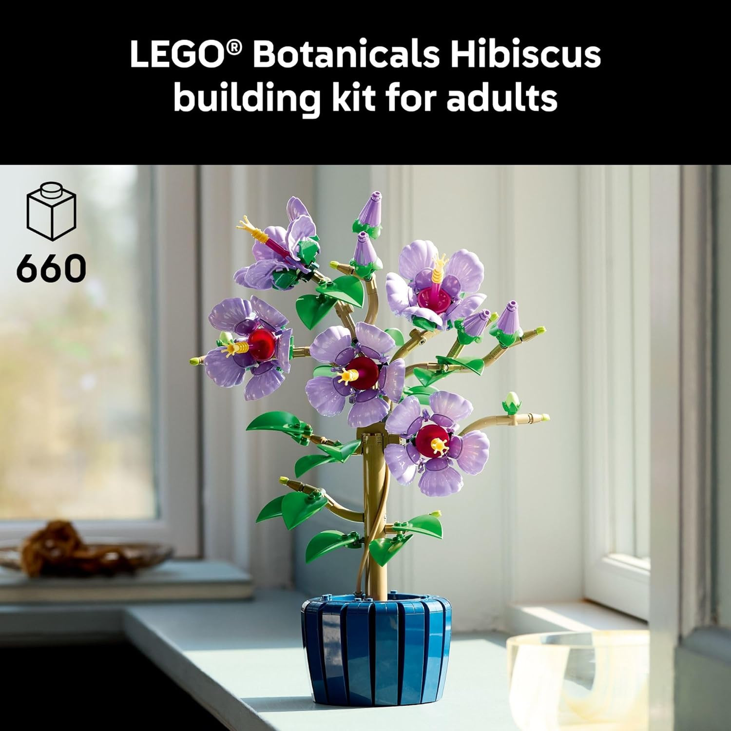 Hibiscus Flower Building Set – Artificial Plant & Flower Blocks – 18+ Years – 10