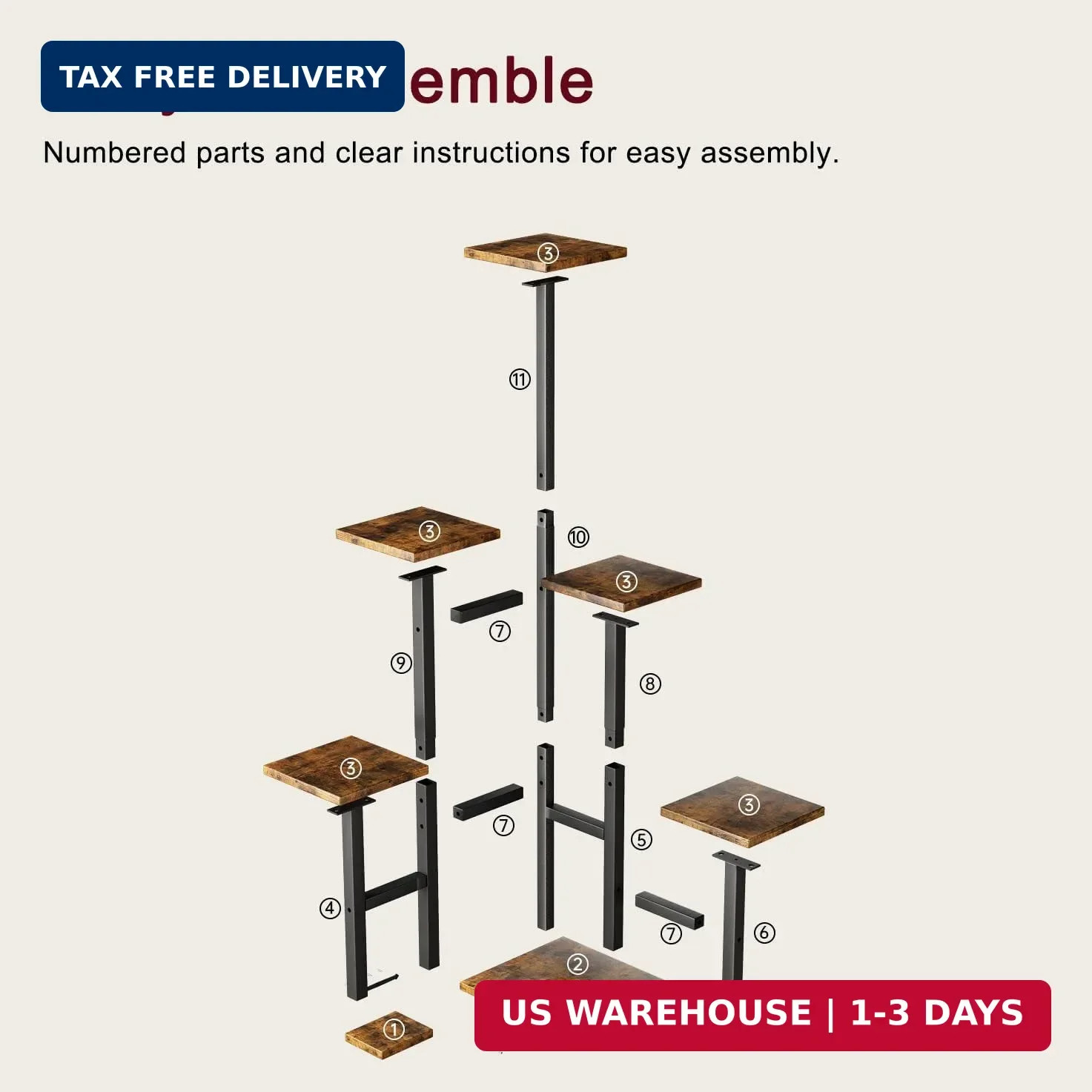 Corner Plant Stand Indoor, 6 Tiered Corner Plant Shelf Flower Stand for