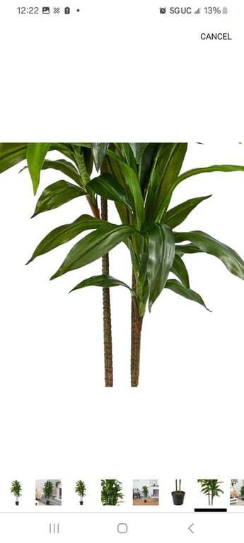 Natural 48″ Dracaena Silk Plant (Real Touch) Green