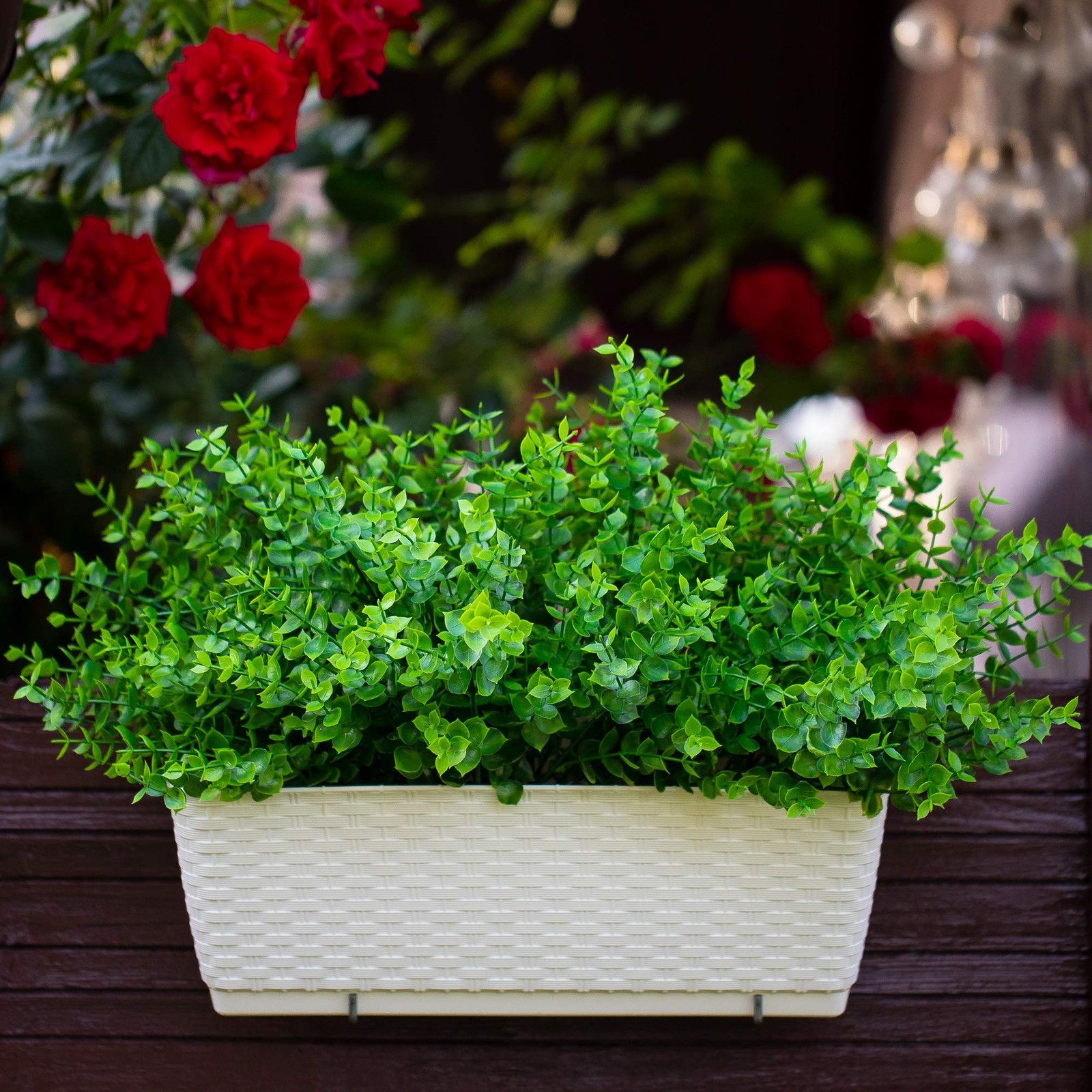 Fake Plants Flowers Outdoor Artificial Shrubs – 16 Bundles UV Resistant No Fa…
