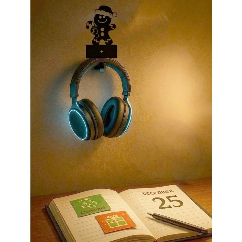 Cute Gingerbread 5-Hook Wall Key Holder with Towel Ring Christmas Organizer Gift
