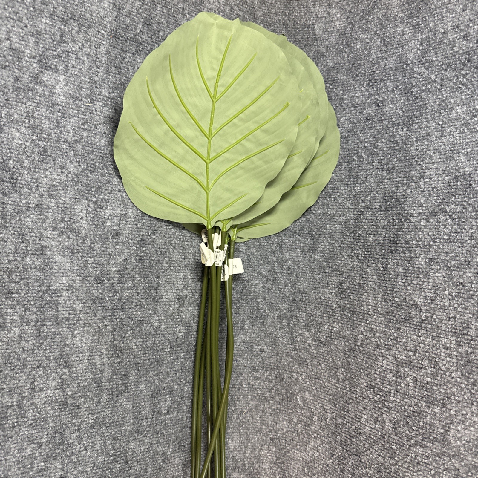 8 Stems Of Synthetic Calathea Leafy Greenery Decoration, Large Striped Leaves
