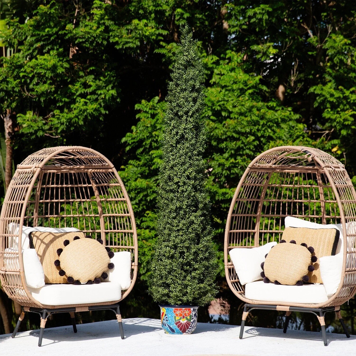 7’ Boxwood UV Resistant Artificial Topiary Tree (Indoor/Outdoor). Retail $199