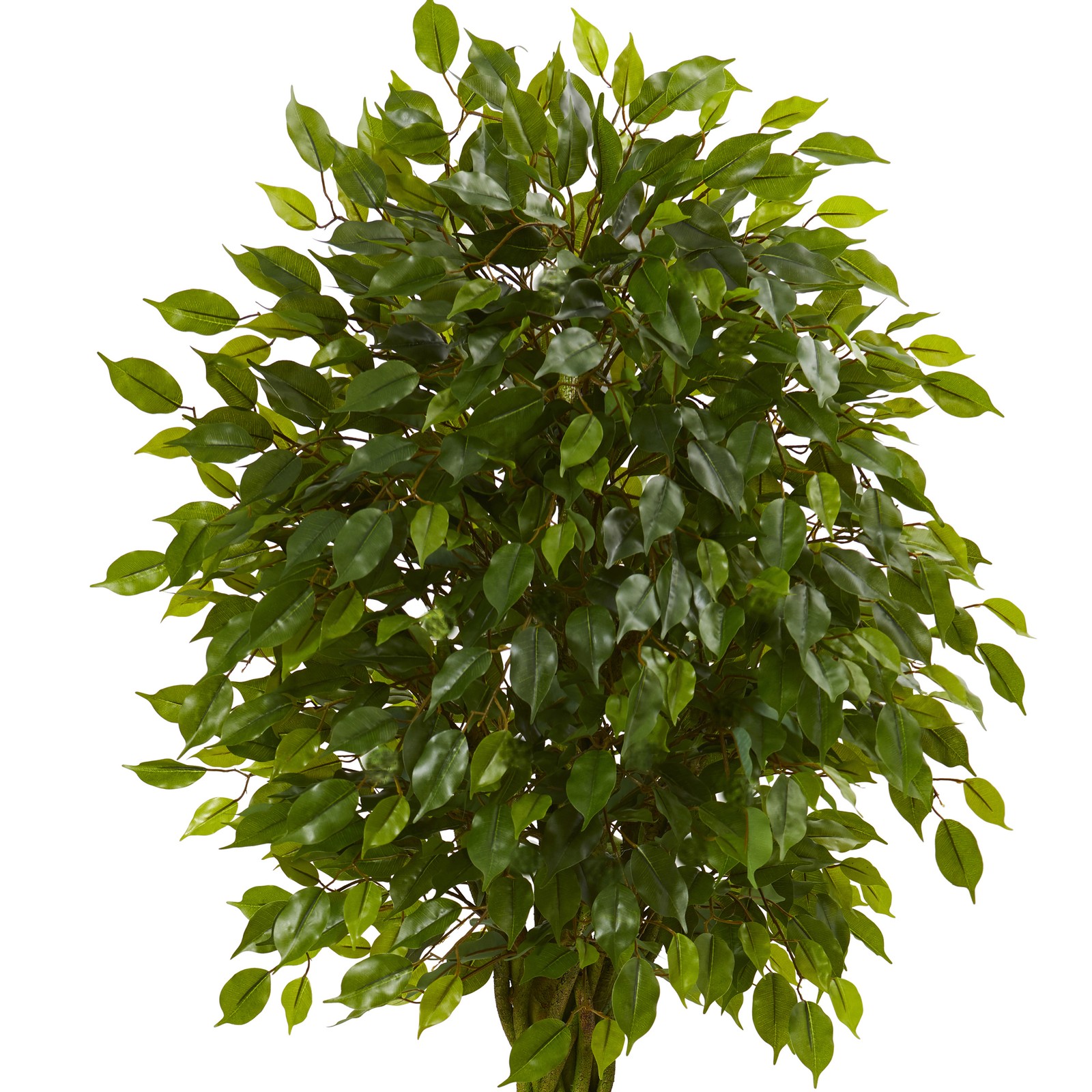 Nearly Natural 5ft Ficus Tree w/ Woven Trunk UV Resistant (Indoor/Outdoor)