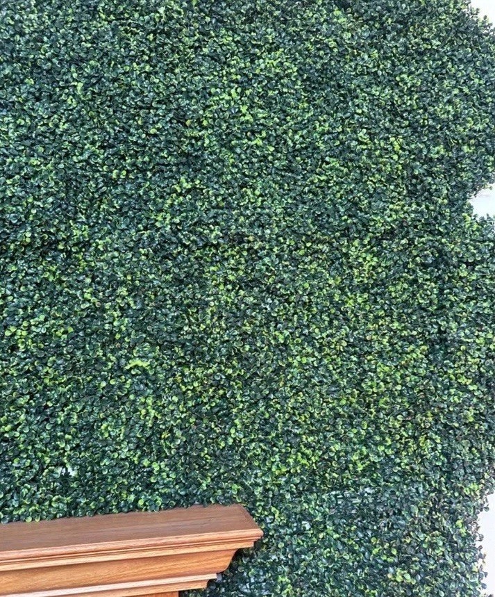 Large custom wall decor artificial greenery moss hedge wall