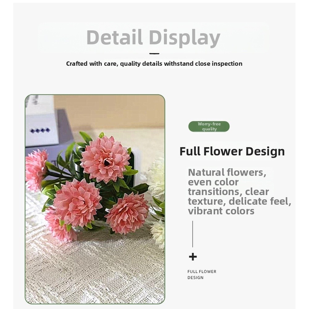 Elegant Fake Flower Display for Home Office Study Tabletop Indoor Decoration