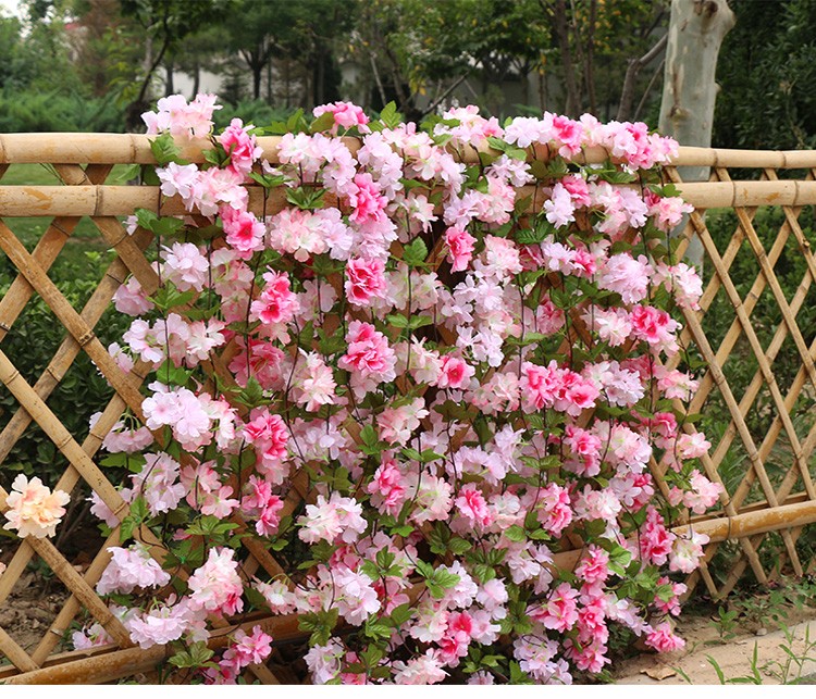 1PCS Artificial Flowers Wisteria Hanging Vine Ratta String Wedding Decor