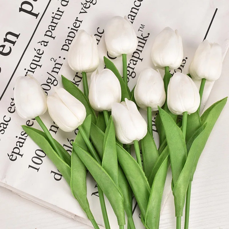 Real Touch Artificial Tulips Bridal Home Wedding Party Festival Decor USA-10 PCS