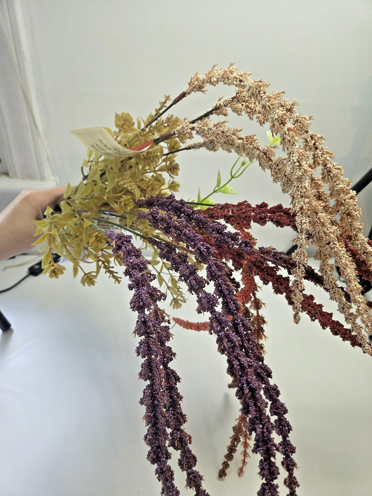 Artificial Floral Arrangement Lot / 45 pcs All Season Foliage and Flowers