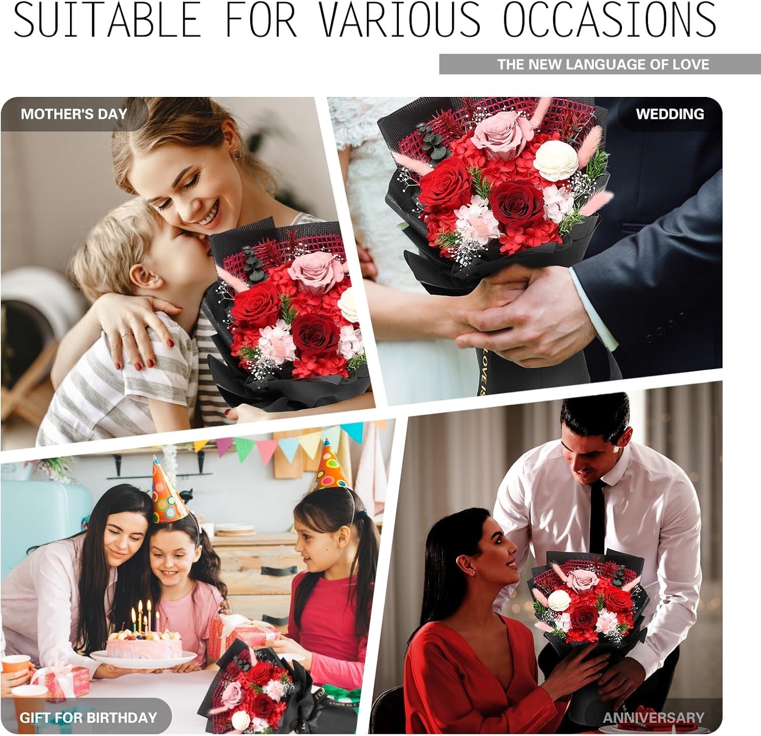 Flowers for Delivery Preserved Fresh Flower Bouquet Mothers Day Roses Gifts for