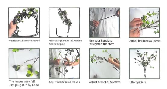 Artificial Plant 43.3 Inch Green Branches Leaf Shop Garden Office Home Decora…