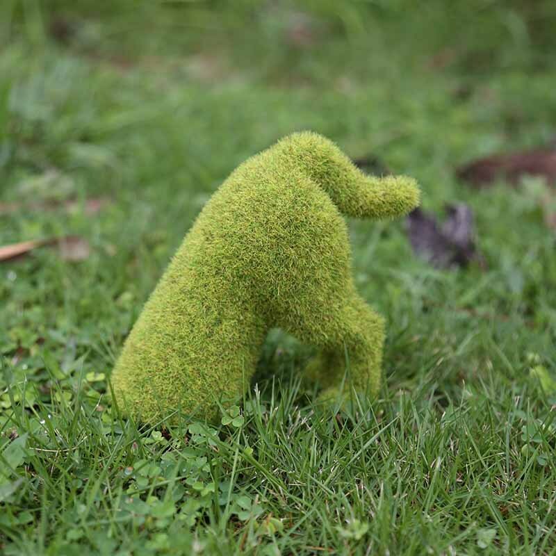 Dog Statue Decorative Cat Topiary Flocking Sculptures Outdoor Garden Yard Decor