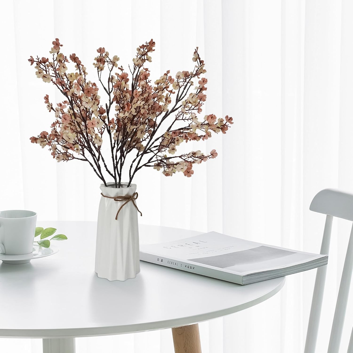 Lifelike 5 Pcs Babys Breath Silk Flowers – Perfect for Weddings & Parties