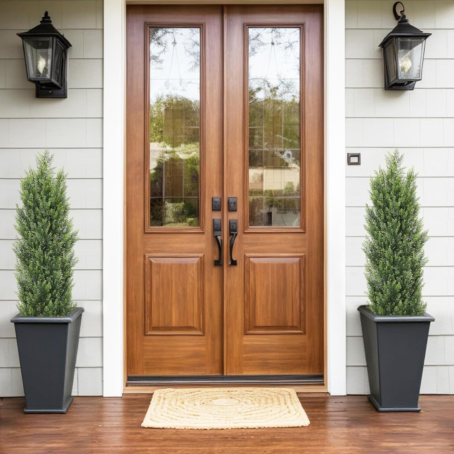 4FT UV Resistant Artificial Topiary Trees – Set of 2 for Outdoor Decor