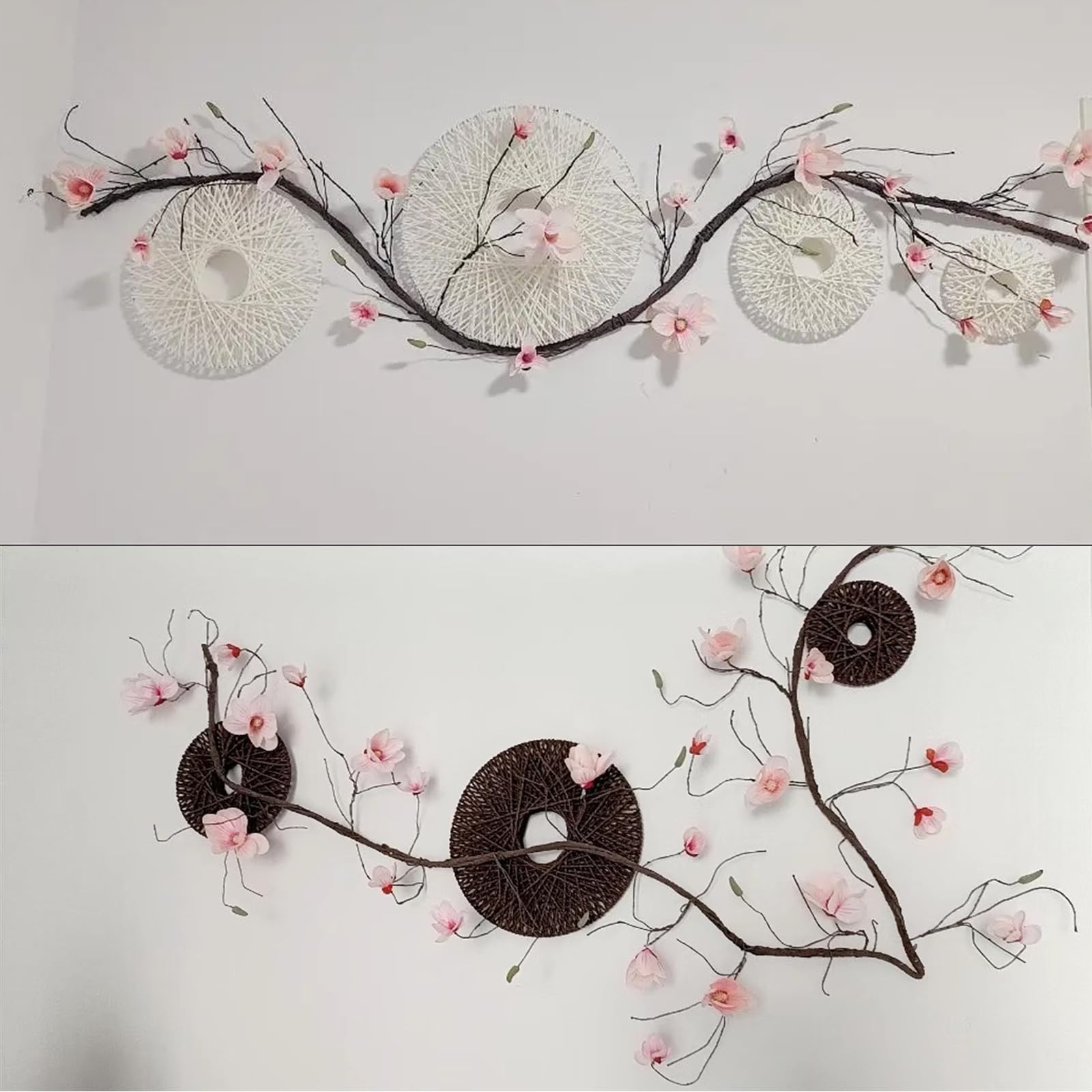 118 inch Artificial Magnolia Orchid Flowers Ivy Vines Garland Fake Tree Branc…
