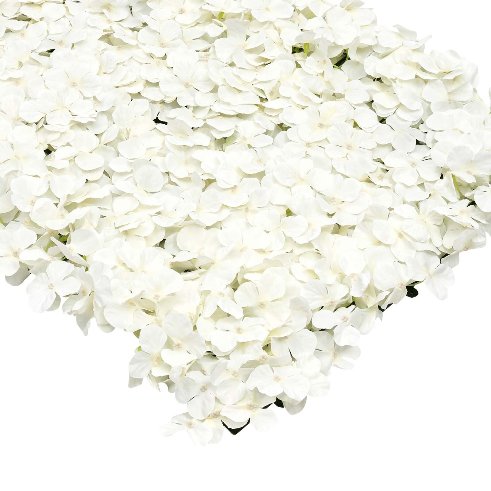 20 Pcs Silk Artificial Hydrangea Flower Wall Panels Wedding Backdrops Mats White