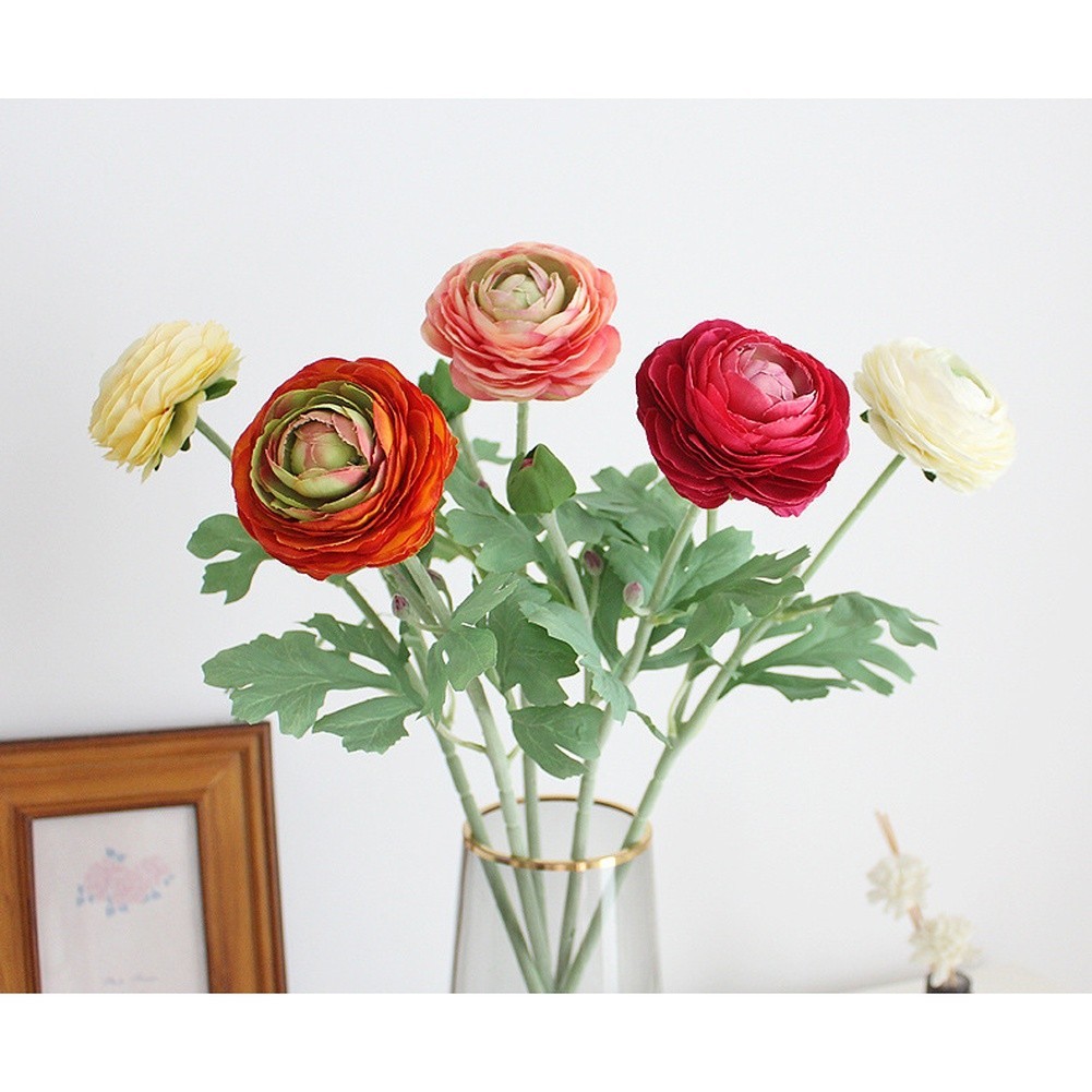 Silk Peony Artificial Flower with Flexible Stem for Custom Arrangement 52x10cm