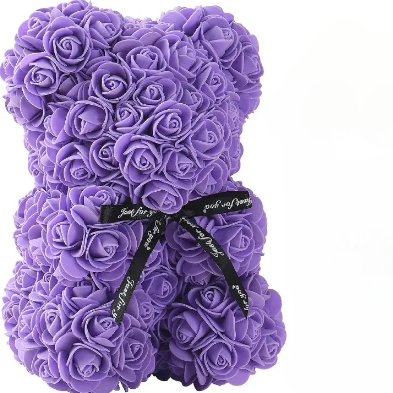 2026 Artificial Flower Eternal Rose Teddy Bear for 520 Mom Mother’S Day Birthday