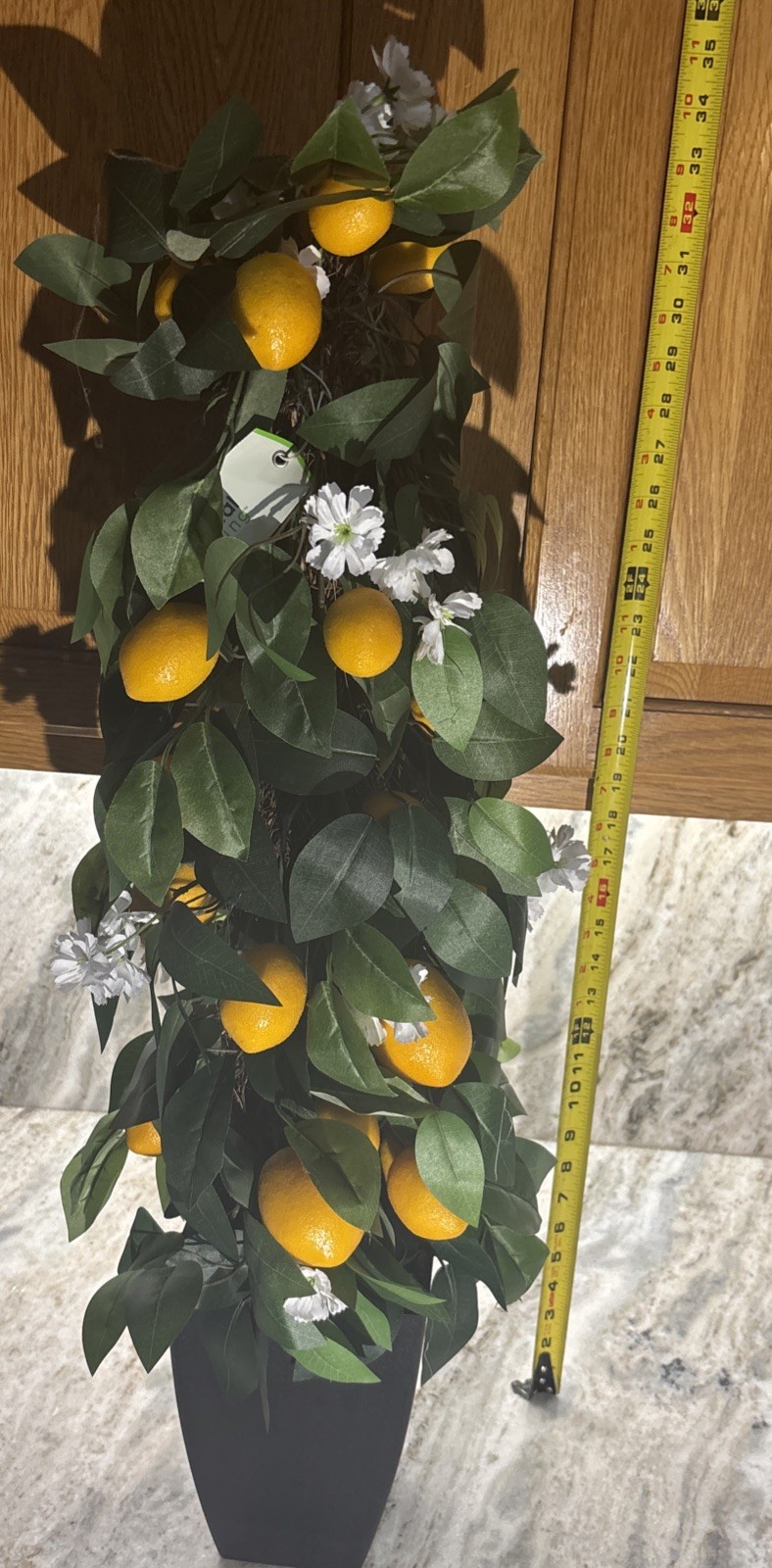 Artificial Lemon Tree Terra Pot Farmhouse Decor 36x12x12 inch—SHIPS IN 24 HOURS—