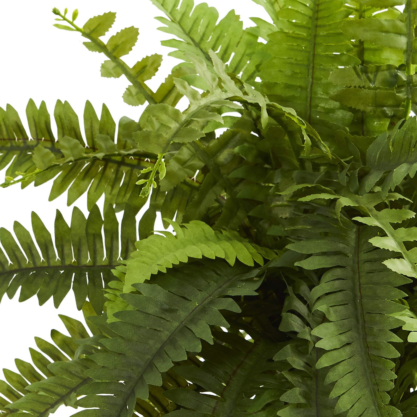 Nearly Natural Boston Fern Artificial Plant in Brown Planter – 18″