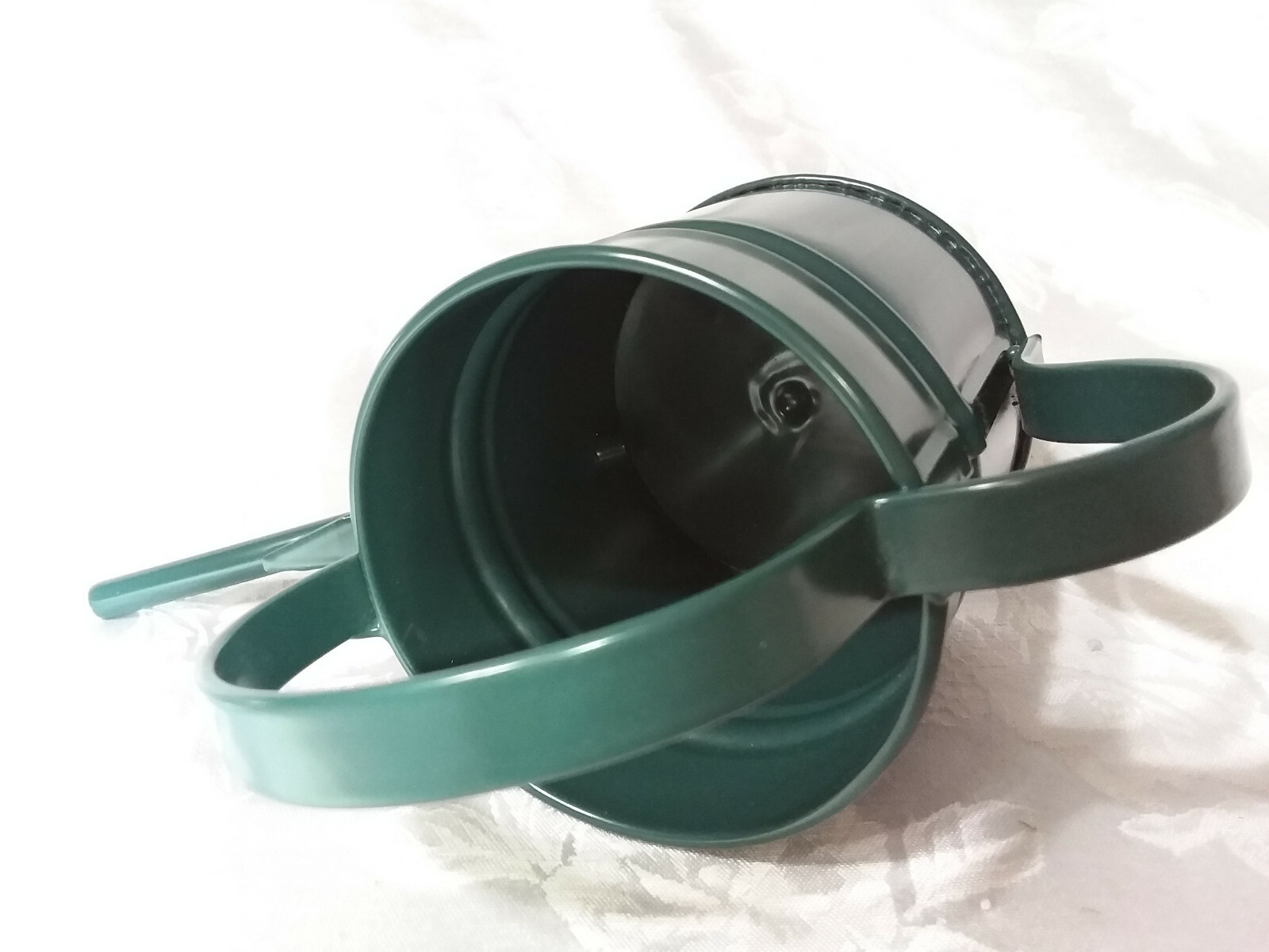 Home Interiors Hunter Green “Watering Time” Mini-Planter/ Metal Watering Can/NIB