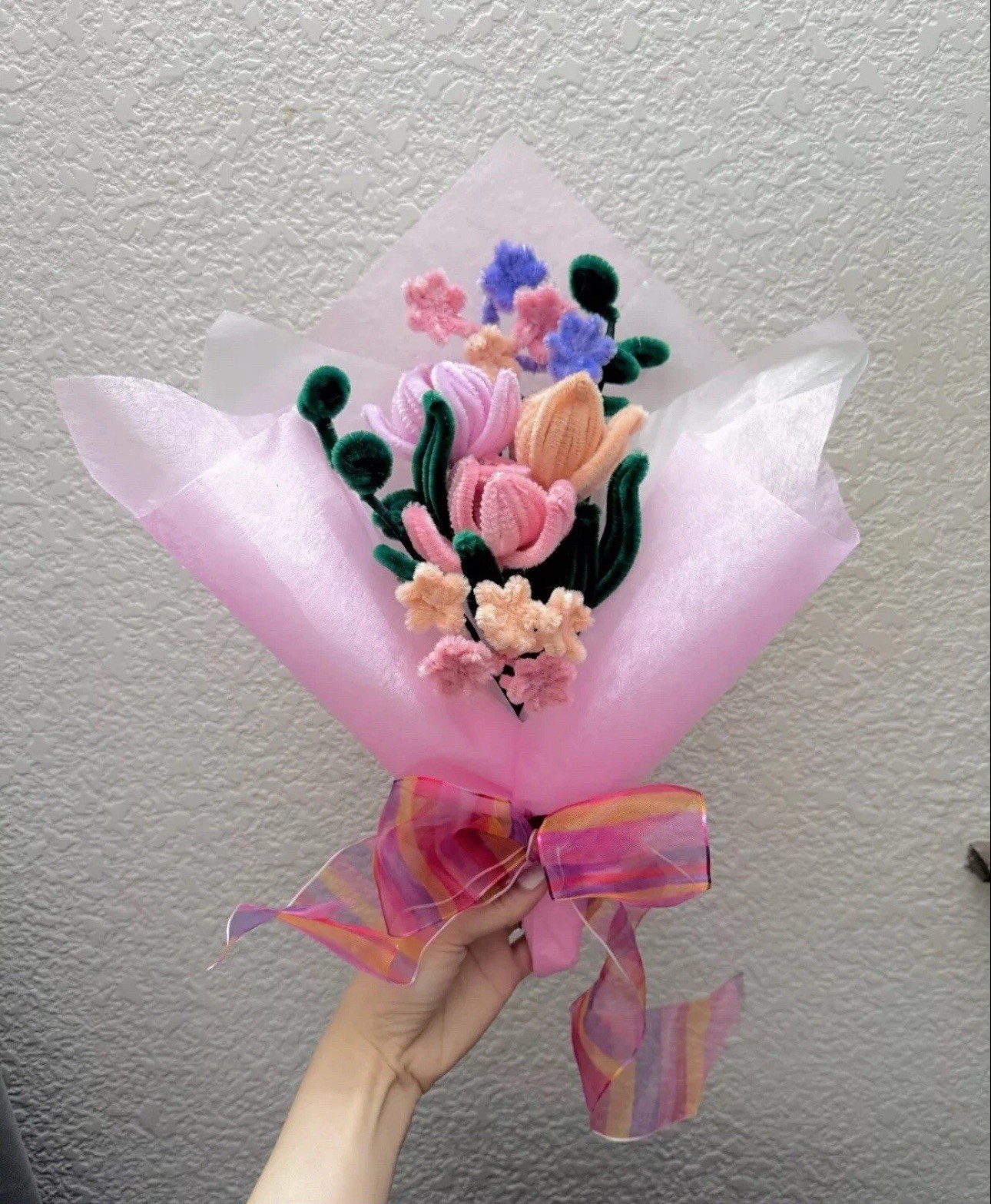 HANDMADE TULIPS FLOWER BOUQUET ARTIFICIAL FLOWERS GIFT FOR HER