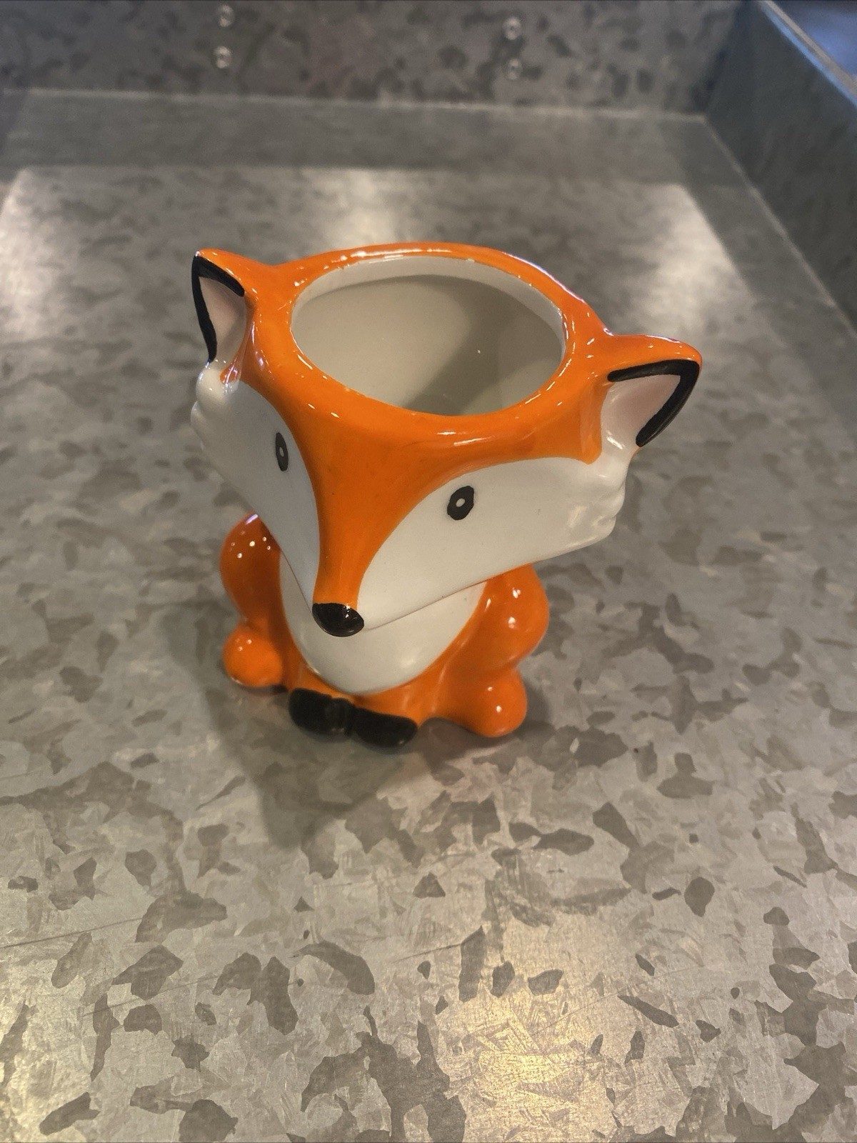 Fox Cute Baby Animal Ceramic Succulent Flower Air plant Holder Pot- New