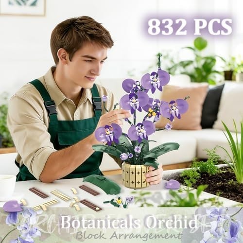 Botanicals Orchid Flower Kit, Flower Pot Set, Compatible with B0G1TBotanical Col