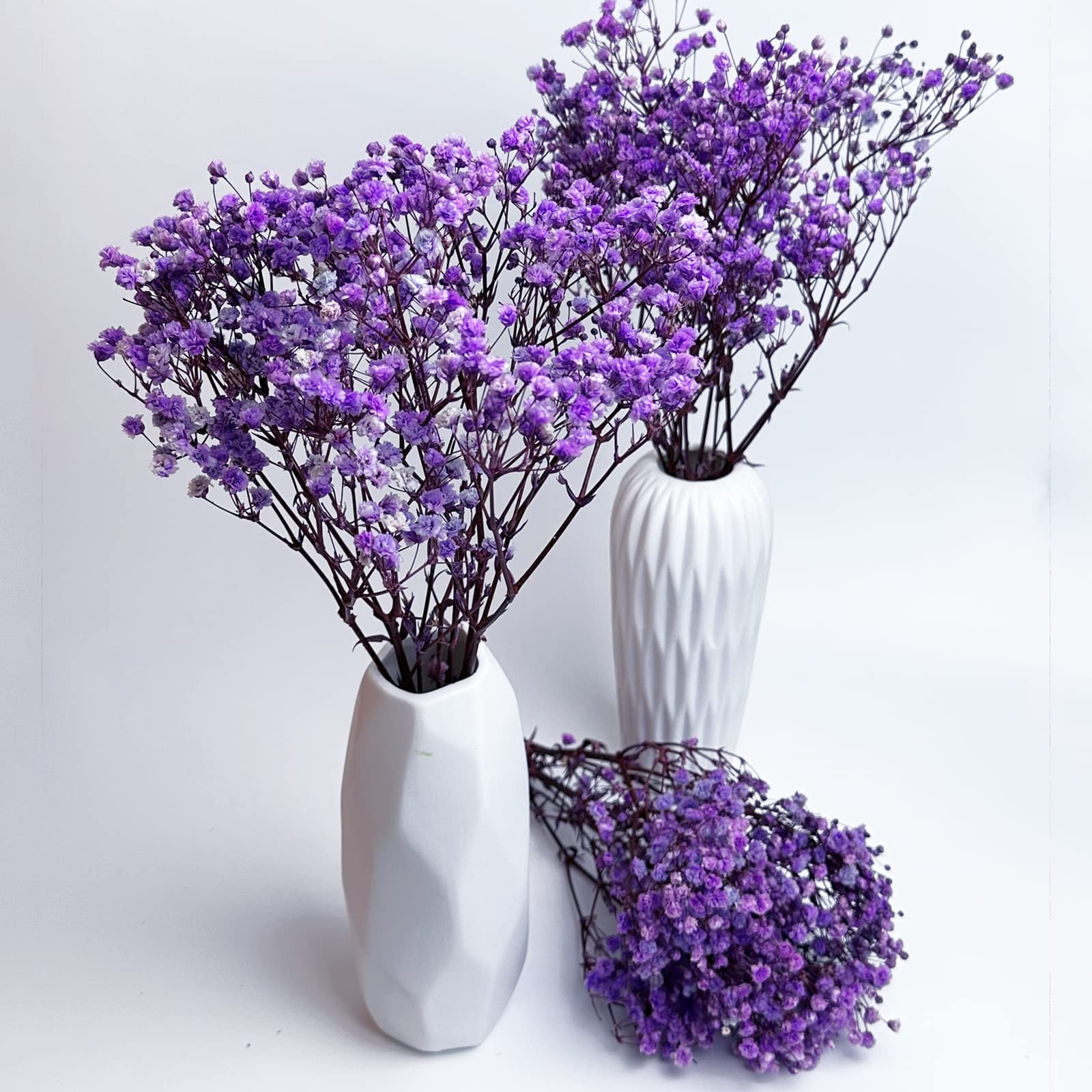 Preserved Baby’s Breath 3 Bunches, 100% Natrual Fresh Gypsophila Long Lasting…