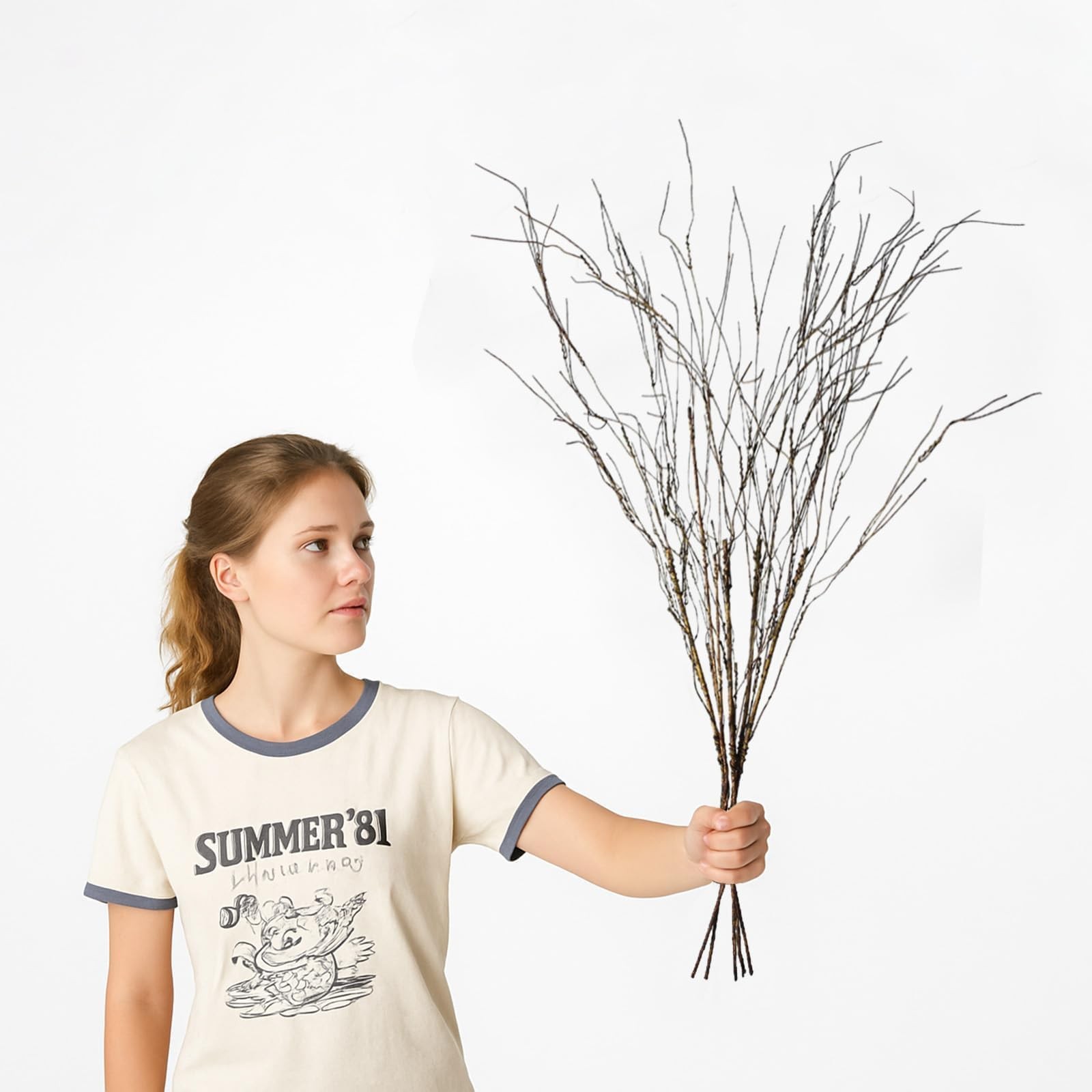 5PCS Artificial Curly Willow Branches for Vase Lifelike Bendable Faux Twigs F…