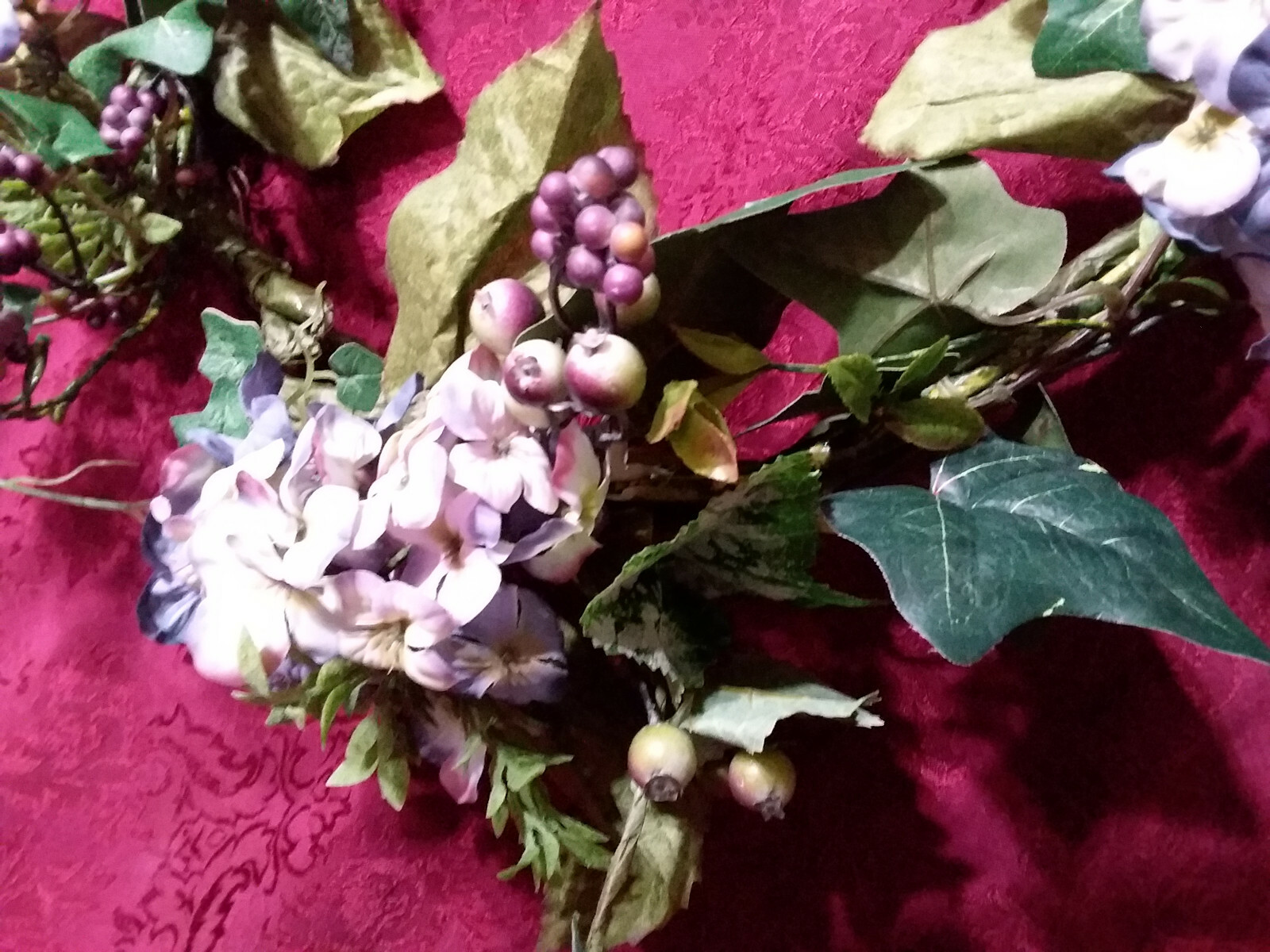 Home Interiors Lavender/ Purple Hydrangea Wreath/Garland – NEW/FREE SHIPPING