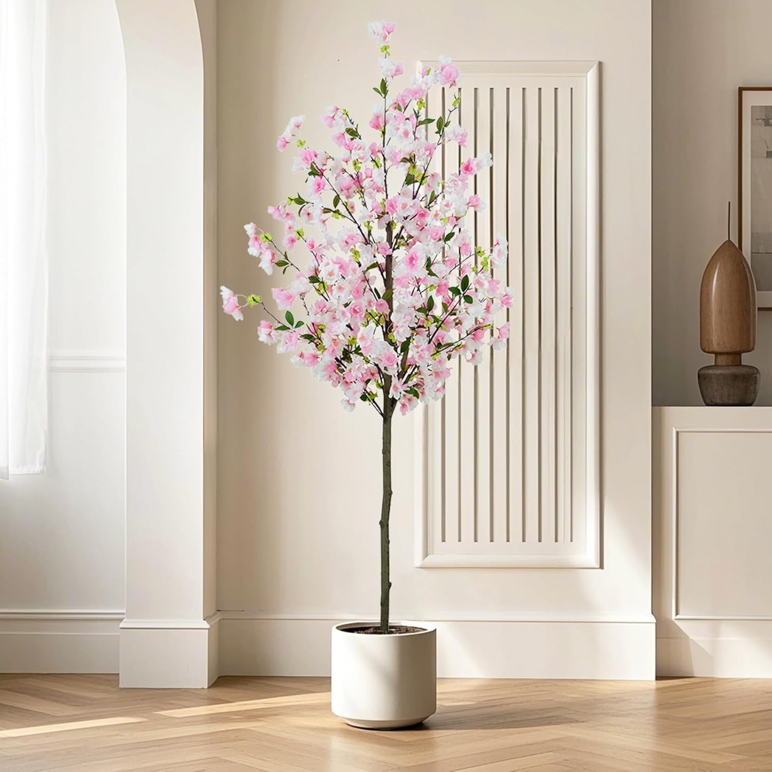 6FT Realistic Cherry Blossom Tree in Pot for Home & Event Décor