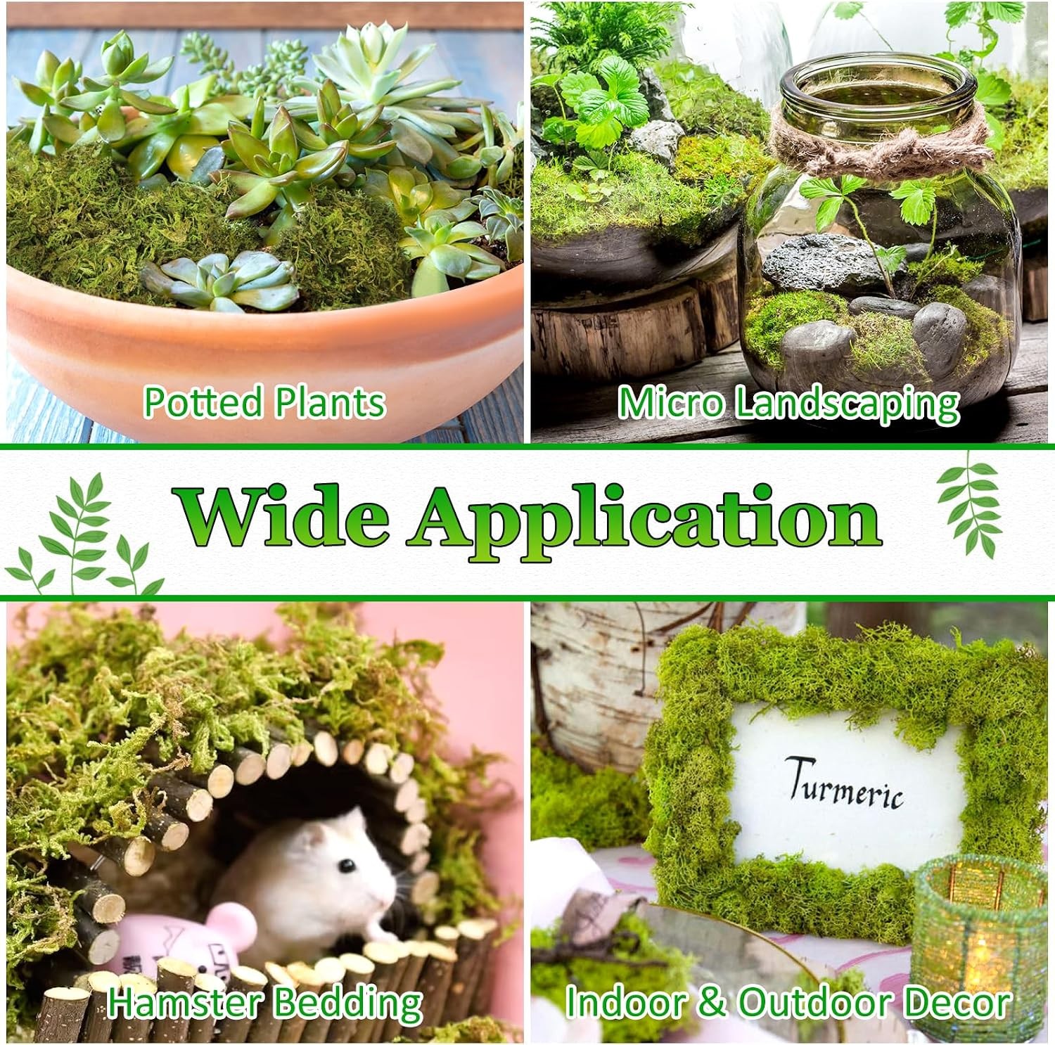 7OZ Natural Moss Artificial Fake Moss Alternative for Plants Indoor | Premium