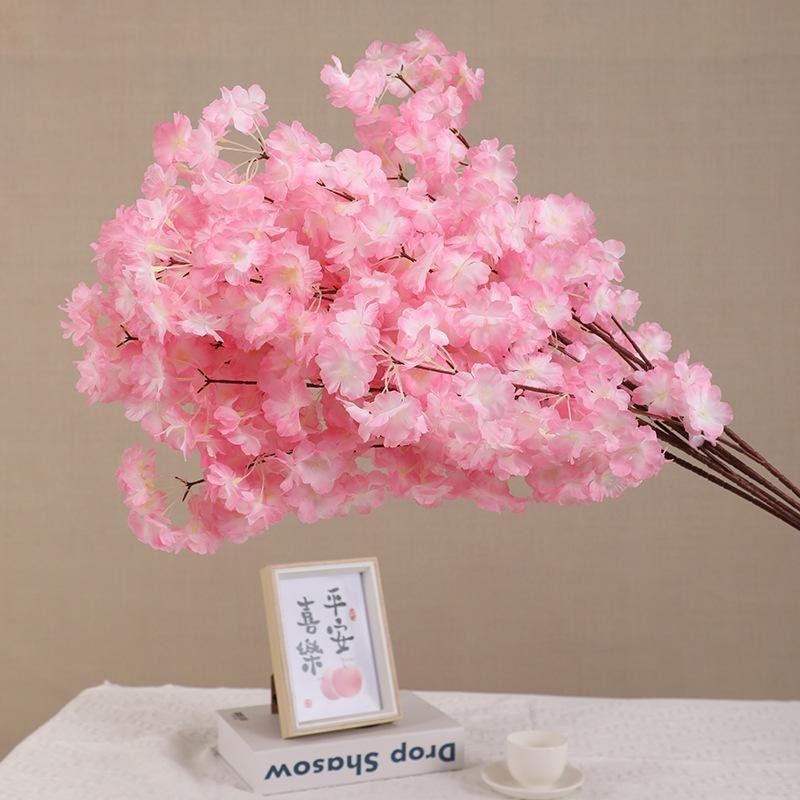 2PCS Artificial Cherry Blossom Branch Wedding Arch Decoration Indoor Flowers