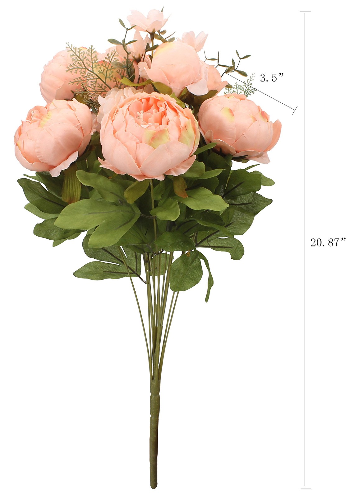 Springs Flowers Artificial Silk Peony Bouquets Wedding Decor Spring Orange