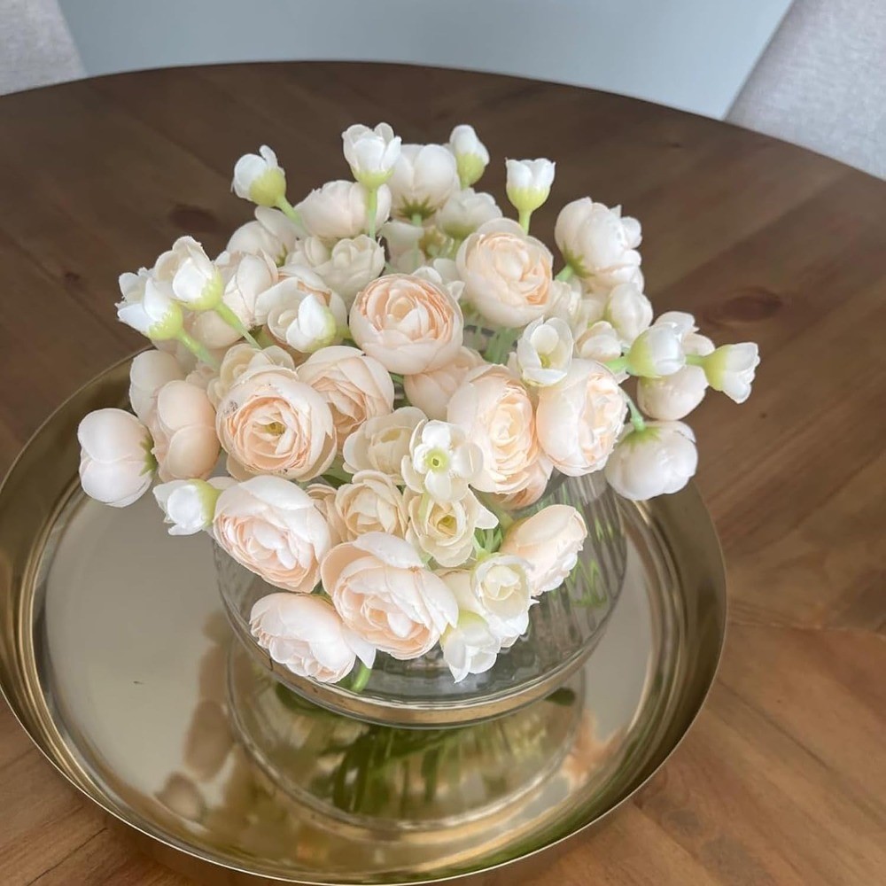 18Pcs Ranunculus Artificial Flowers Fake Wedding Filler Flowers Bridal Bouquets